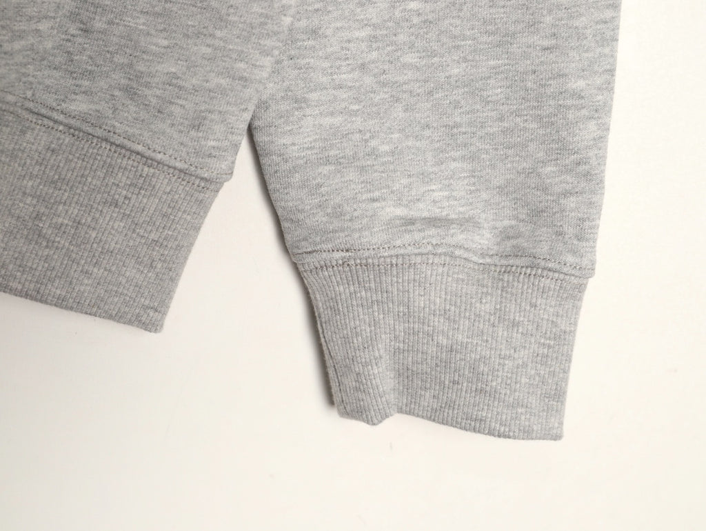 Burberry Equestrian Knight Embroidered Gray Check-Detail Zip Hoodie