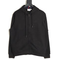 Burberry Equestrian Knight Embroidered Black Check-Detail Zip Hoodie