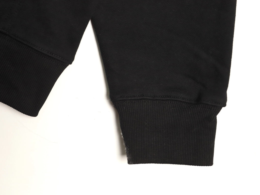 Burberry Equestrian Knight Embroidered Black Check-Detail Zip Hoodie