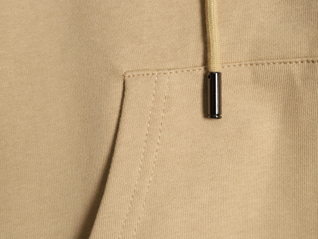 Burberry 25FW Equestrian Knight Cross-Stitch Back Beige Two-Way Zip Hoodie