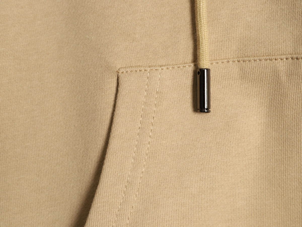 Burberry 25FW Equestrian Knight Cross-Stitch Back Beige Two-Way Zip Hoodie
