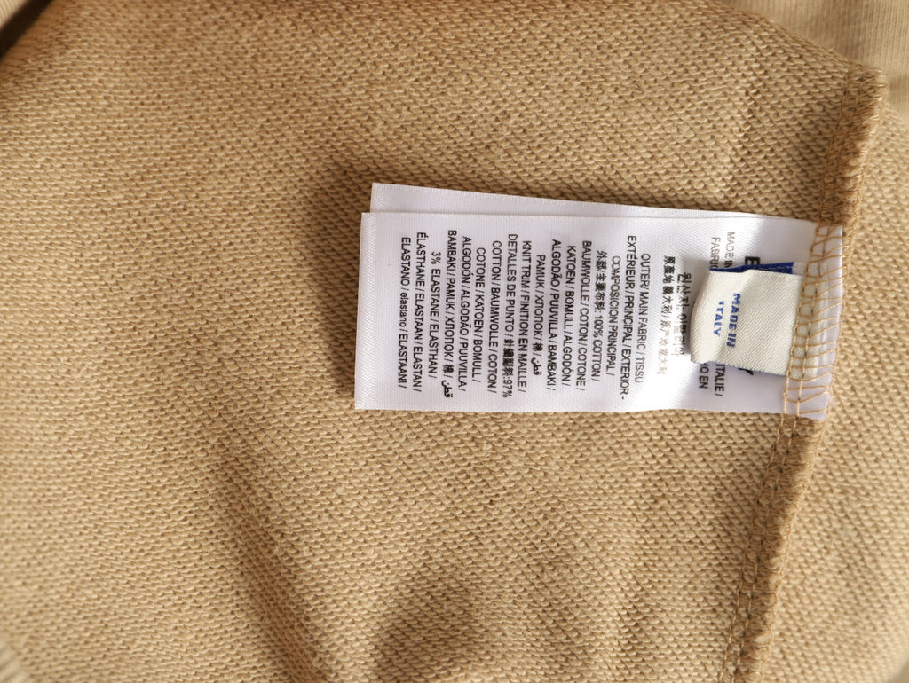 Burberry 25FW Equestrian Knight Cross-Stitch Back Beige Two-Way Zip Hoodie