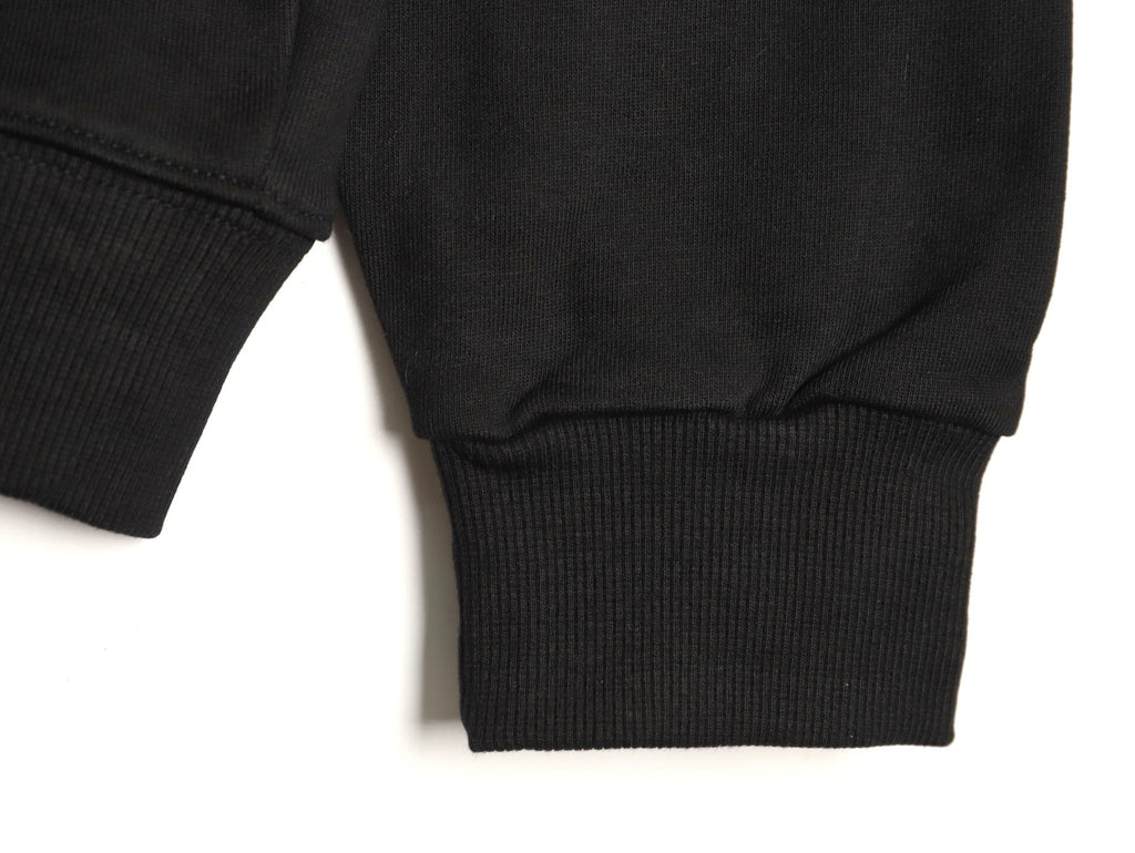 Burberry 25FW Equestrian Knight Cross-Stitch Back Black Two-Way Zip Hoodie