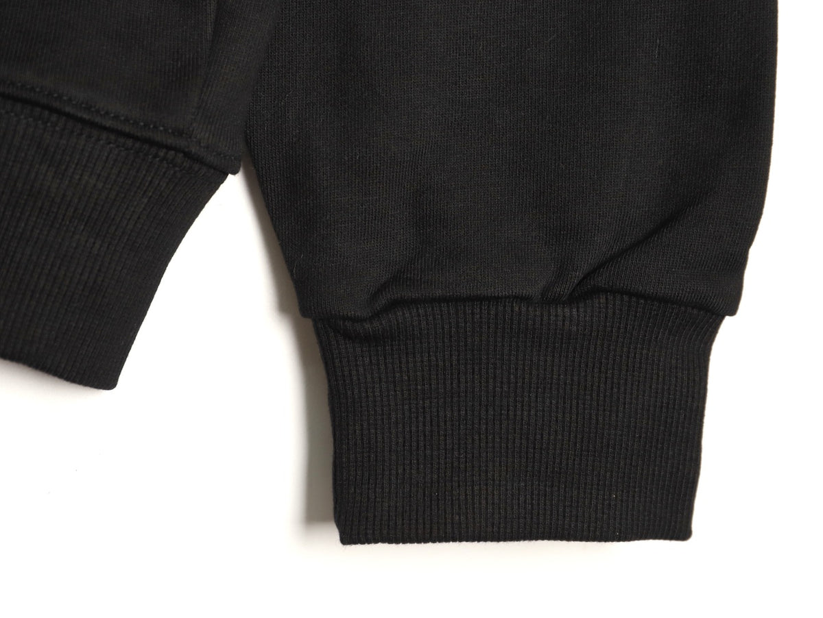 Burberry 25FW Equestrian Knight Cross-Stitch Back Black Two-Way Zip Hoodie