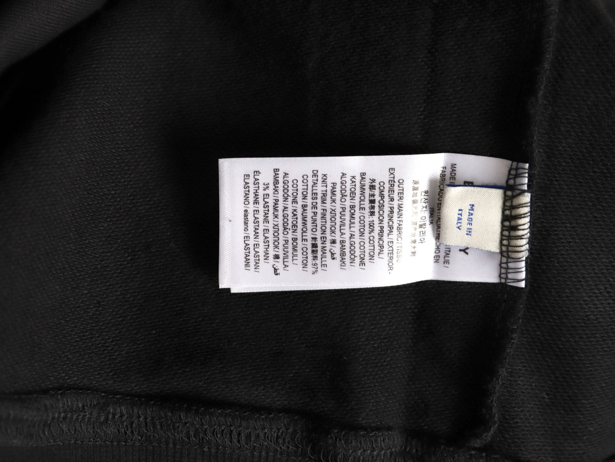 Burberry 25FW Equestrian Knight Cross-Stitch Back Black Two-Way Zip Hoodie