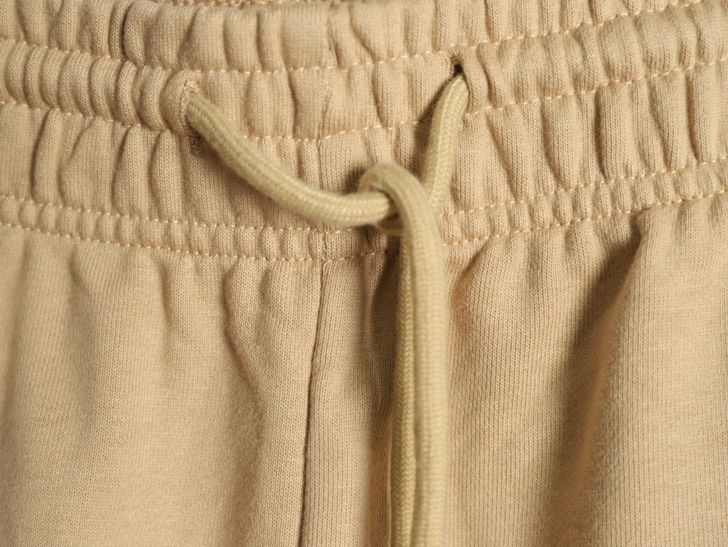 Burberry 25FW Equestrian Knight Cross-Stitch Back-Pocket Beige Jogger Pants