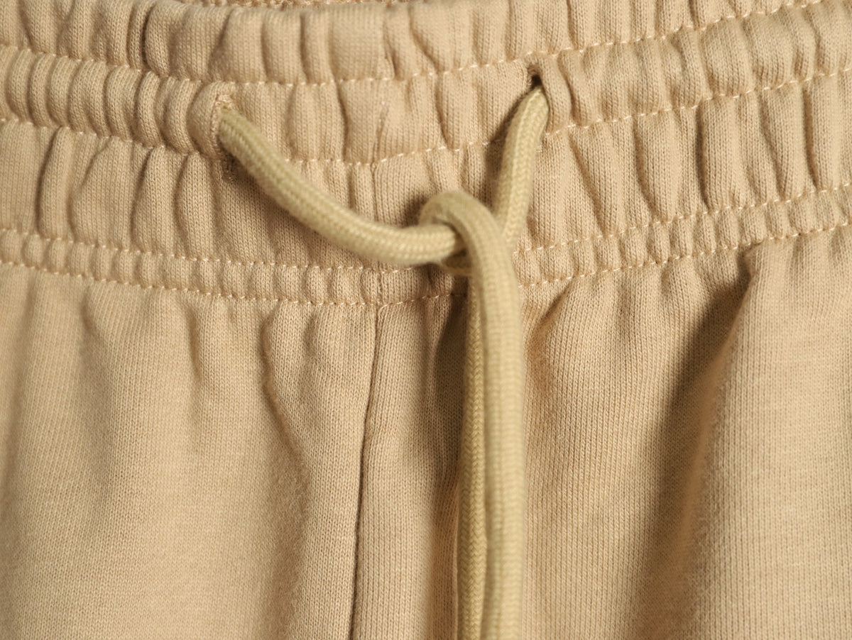 Burberry 25FW Equestrian Knight Cross-Stitch Back-Pocket Beige Jogger Pants