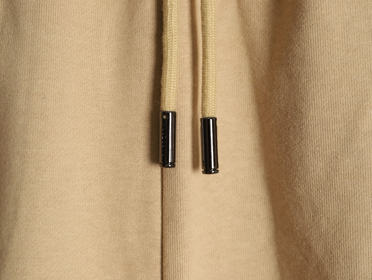 Burberry 25FW Equestrian Knight Cross-Stitch Back-Pocket Beige Jogger Pants