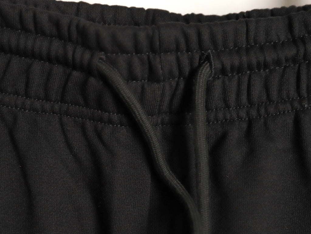 Burberry 25FW Equestrian Knight Cross-Stitch Back-Pocket Black Jogger Pants