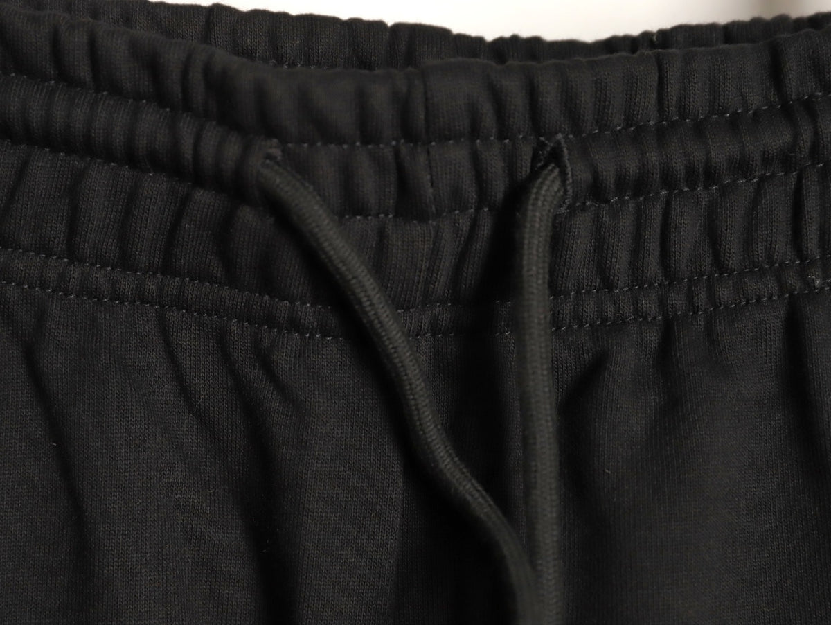 Burberry 25FW Equestrian Knight Cross-Stitch Back-Pocket Black Jogger Pants