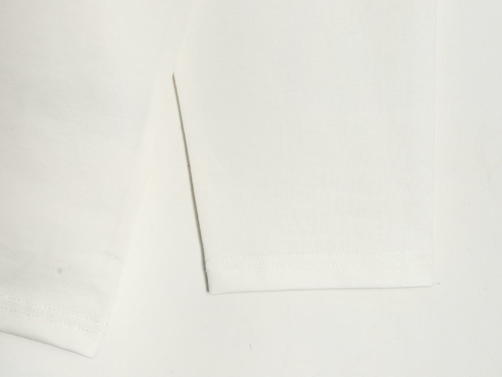 Burberry White Contrast Tape-Neck Long-Sleeve Top