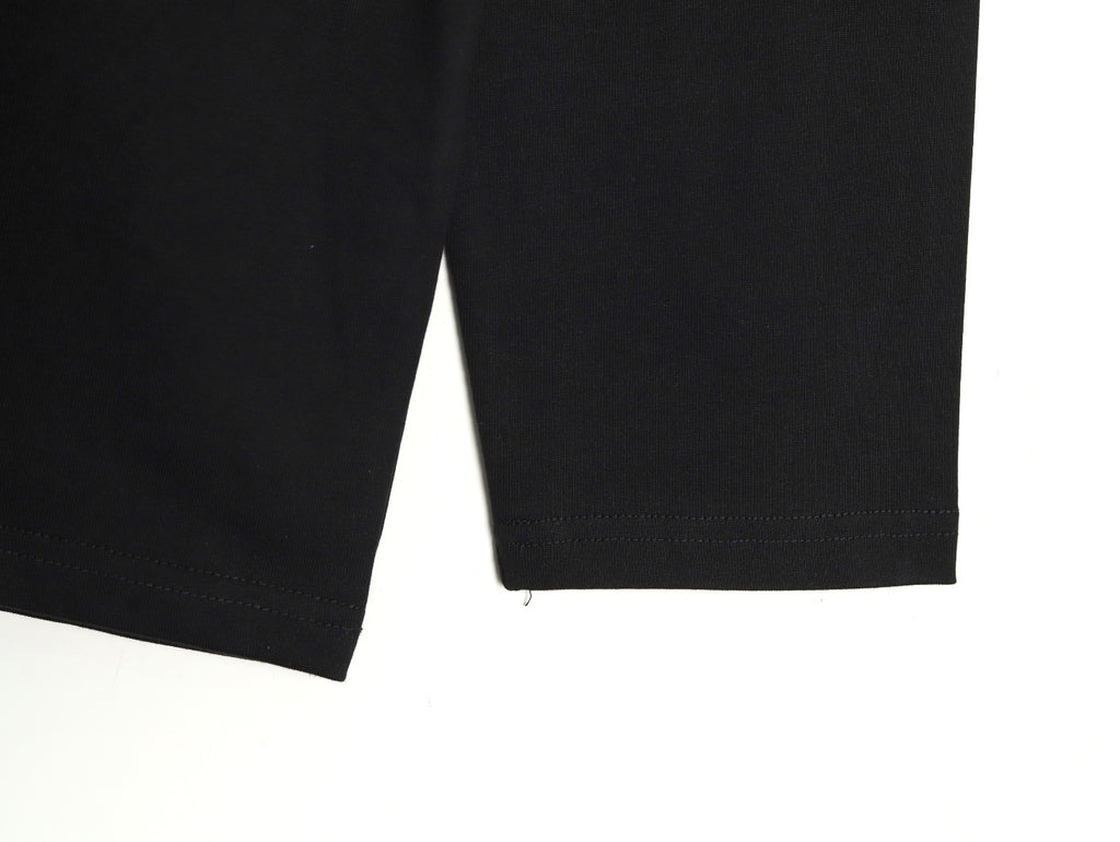 Burberry Black Contrast Tape-Neck Long-Sleeve Top