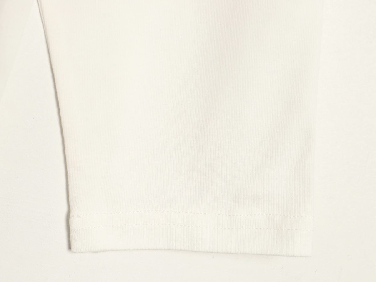 Burberry Colorful Equestrian Knight Embroidered White Long-Sleeve Top