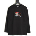 Burberry Colorful Equestrian Knight Embroidered Black Long-Sleeve Top
