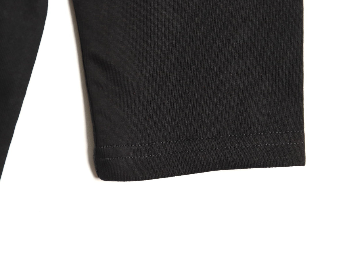 Burberry Colorful Equestrian Knight Embroidered Black Long-Sleeve Top