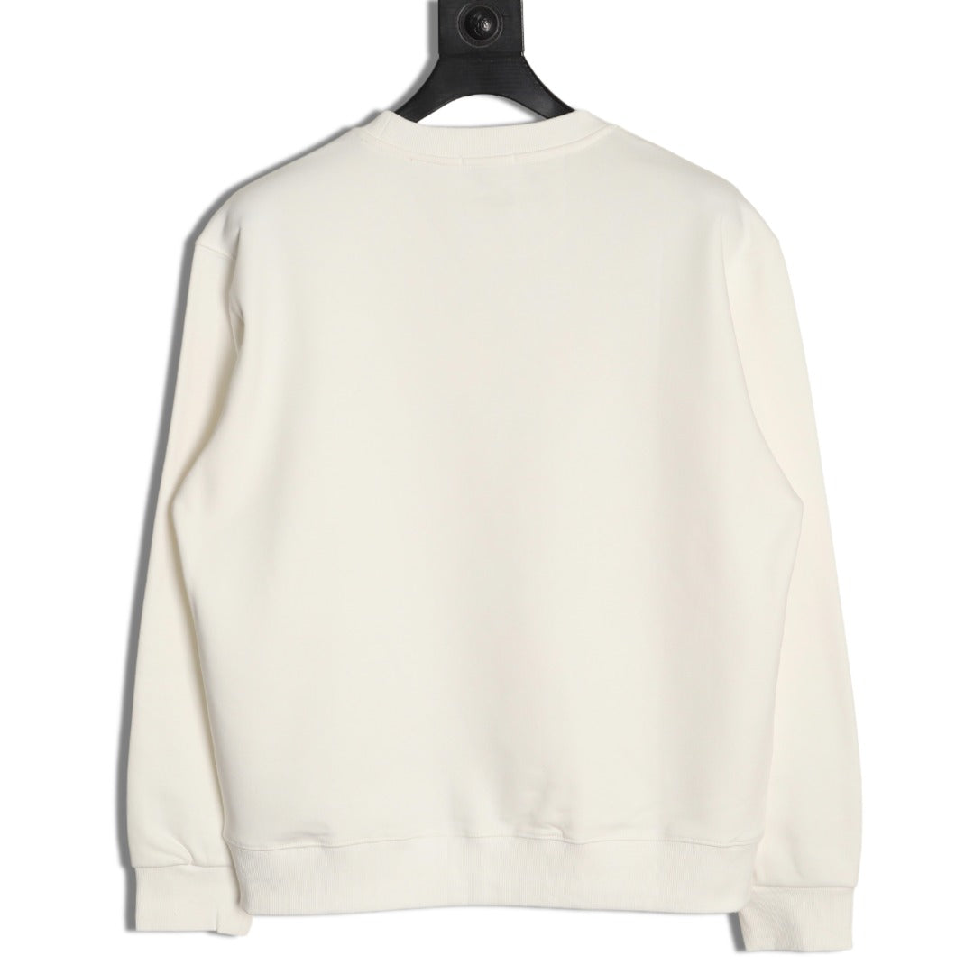 Loewe 25FW Small Anagram Logo White Crewneck Sweatshirt
