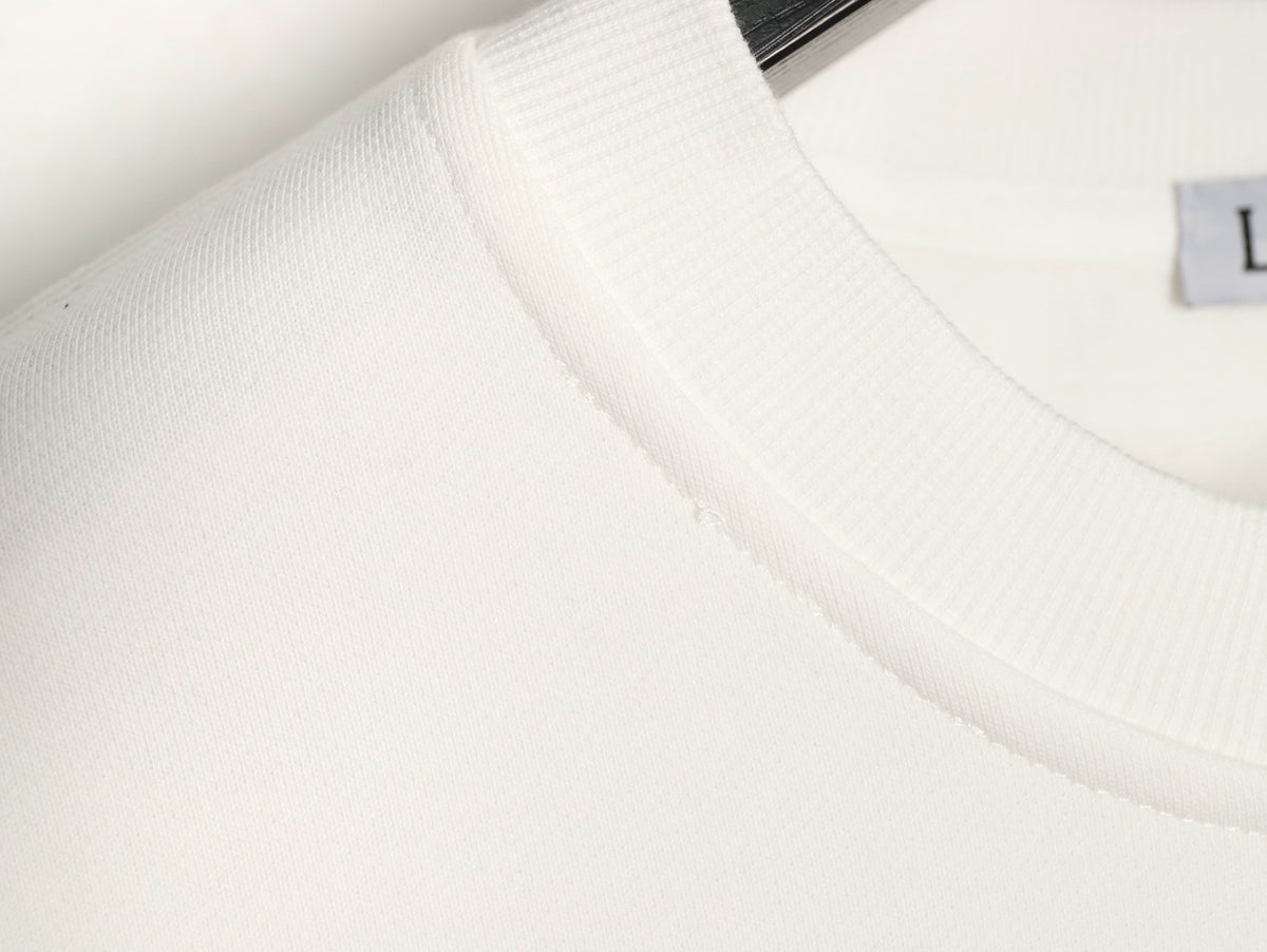 Loewe 25FW Small Anagram Logo White Crewneck Sweatshirt