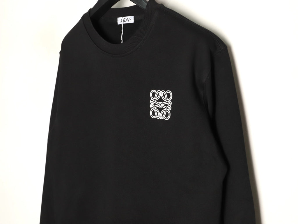 Loewe 25FW Small Anagram Logo Black Crewneck Sweatshirt