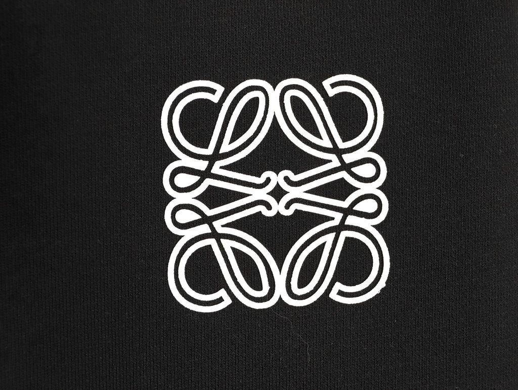 Loewe 25FW Small Anagram Logo Black Crewneck Sweatshirt