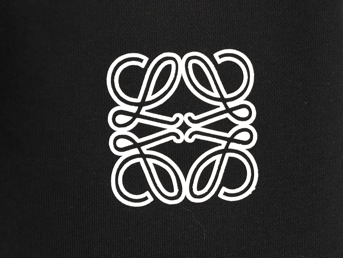 Loewe 25FW Small Anagram Logo Black Crewneck Sweatshirt