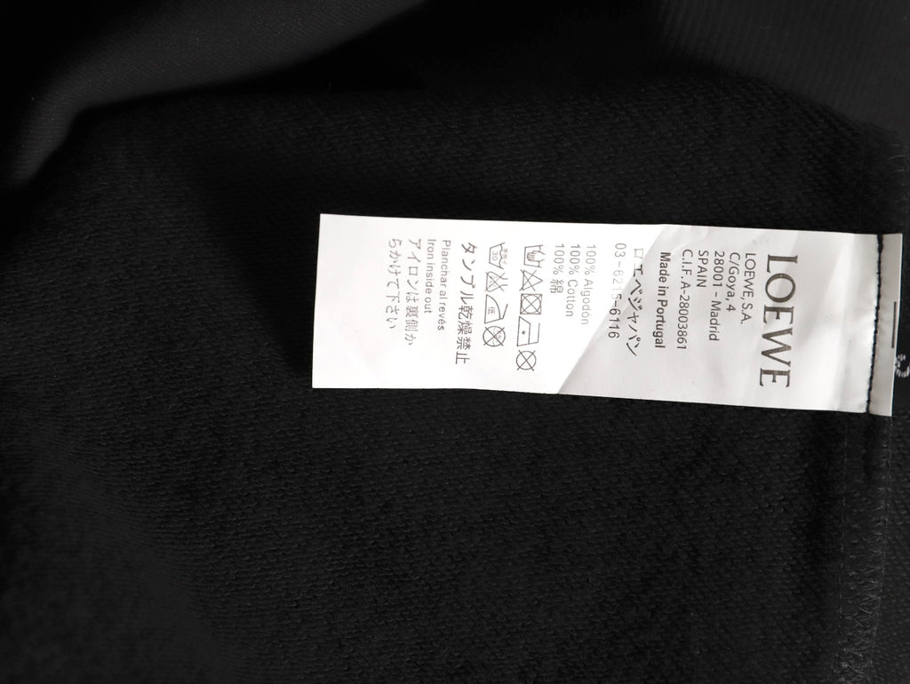 Loewe 25FW Small Anagram Logo Black Crewneck Sweatshirt