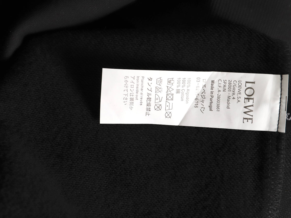 Loewe 25FW Small Anagram Logo Black Crewneck Sweatshirt