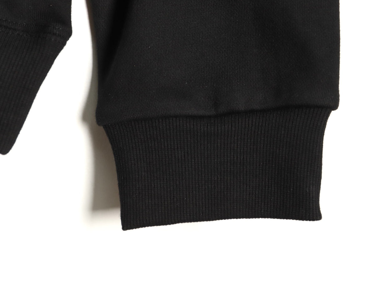 Chanel 25FW Tonal Silicone-Logo Black Crewneck Sweatshirt