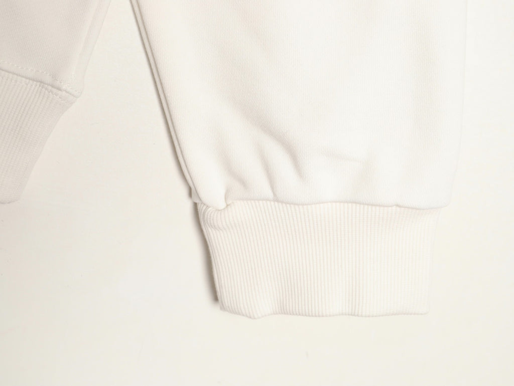 Miu Miu 25FW Pink Foam-Letter Logo White Crewneck Sweatshirt