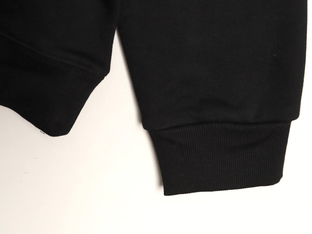 Miu Miu 25FW Pink Foam-Letter Logo Black Crewneck Sweatshirt