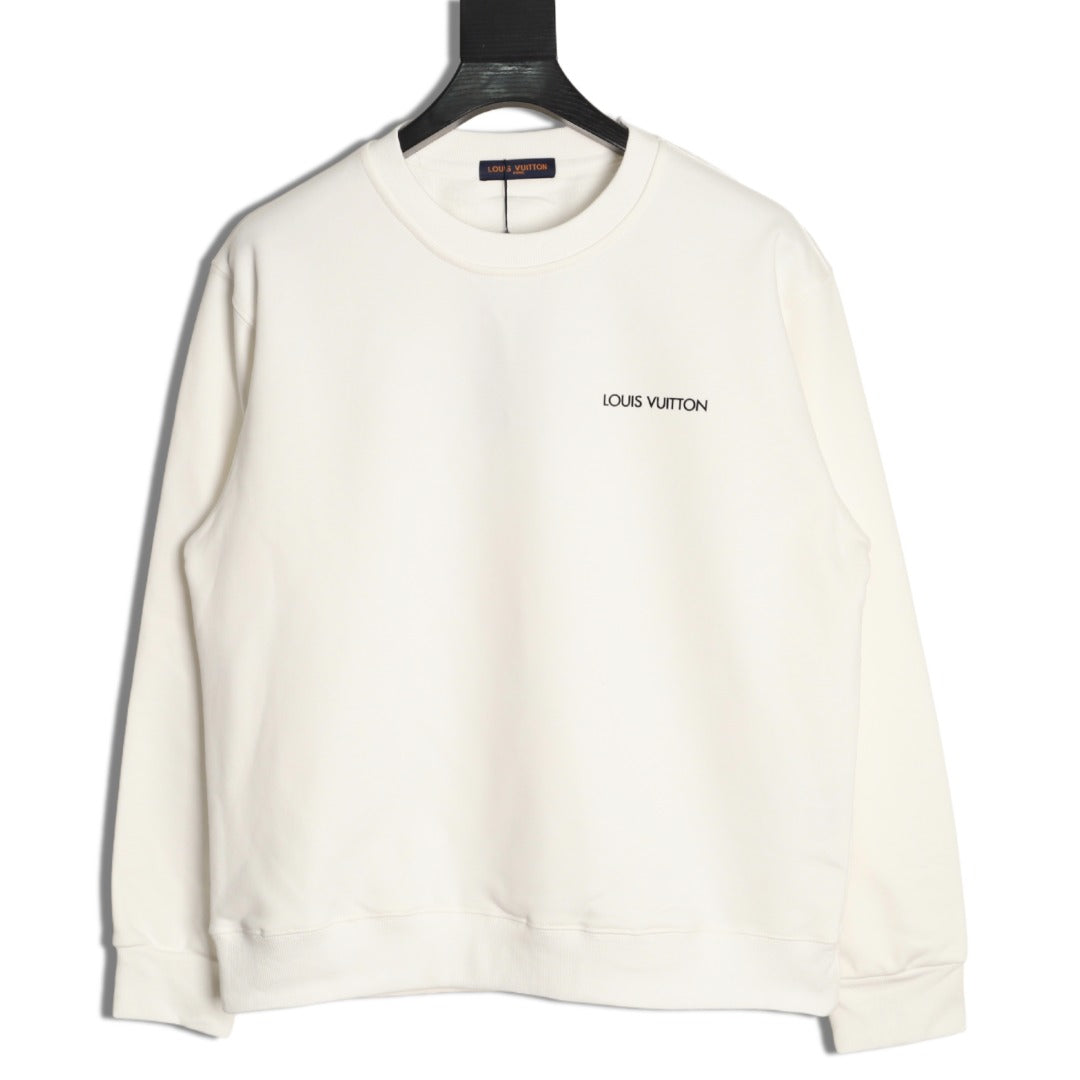 Louis Vuitton 25FW White Dual-Portrait Back Graphic Crewneck Sweatshirt