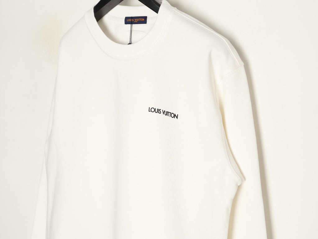 Louis Vuitton 25FW White Dual-Portrait Back Graphic Crewneck Sweatshirt