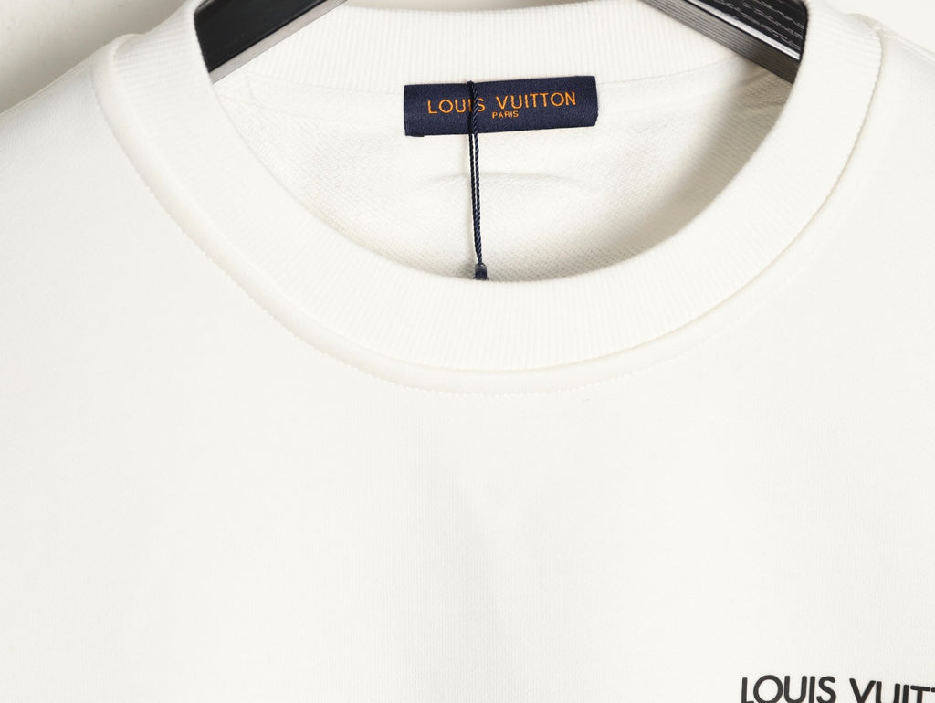 Louis Vuitton 25FW White Dual-Portrait Back Graphic Crewneck Sweatshirt