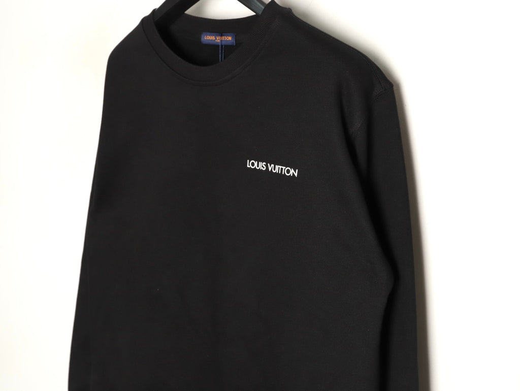Louis Vuitton 25FW Black Dual-Portrait Back Graphic Crewneck Sweatshirt