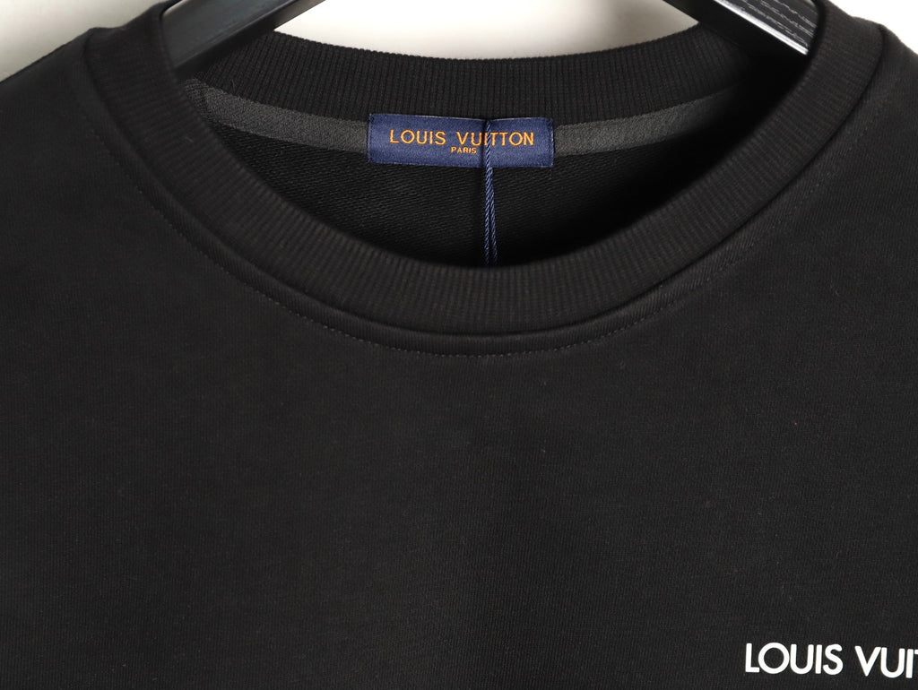 Louis Vuitton 25FW Black Dual-Portrait Back Graphic Crewneck Sweatshirt