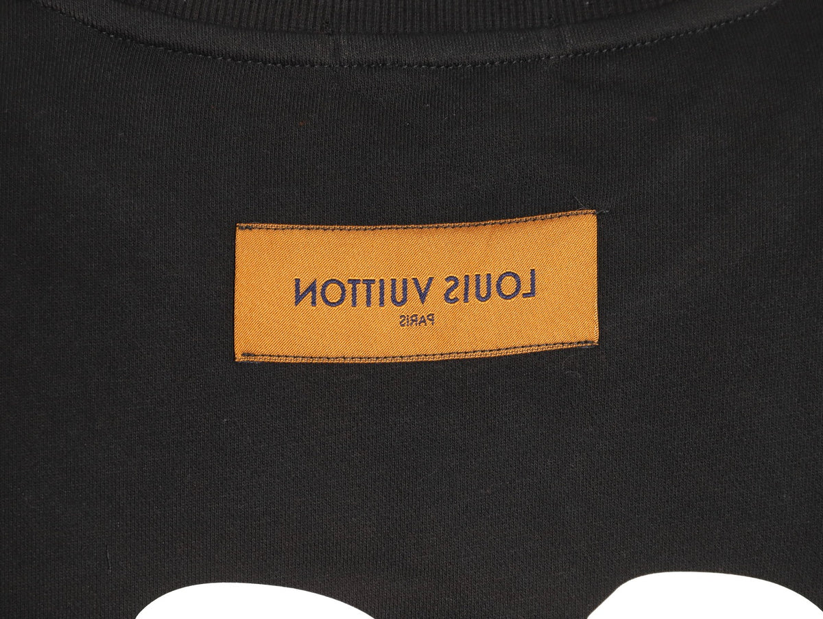 Louis Vuitton 25FW Black Dual-Portrait Back Graphic Crewneck Sweatshirt