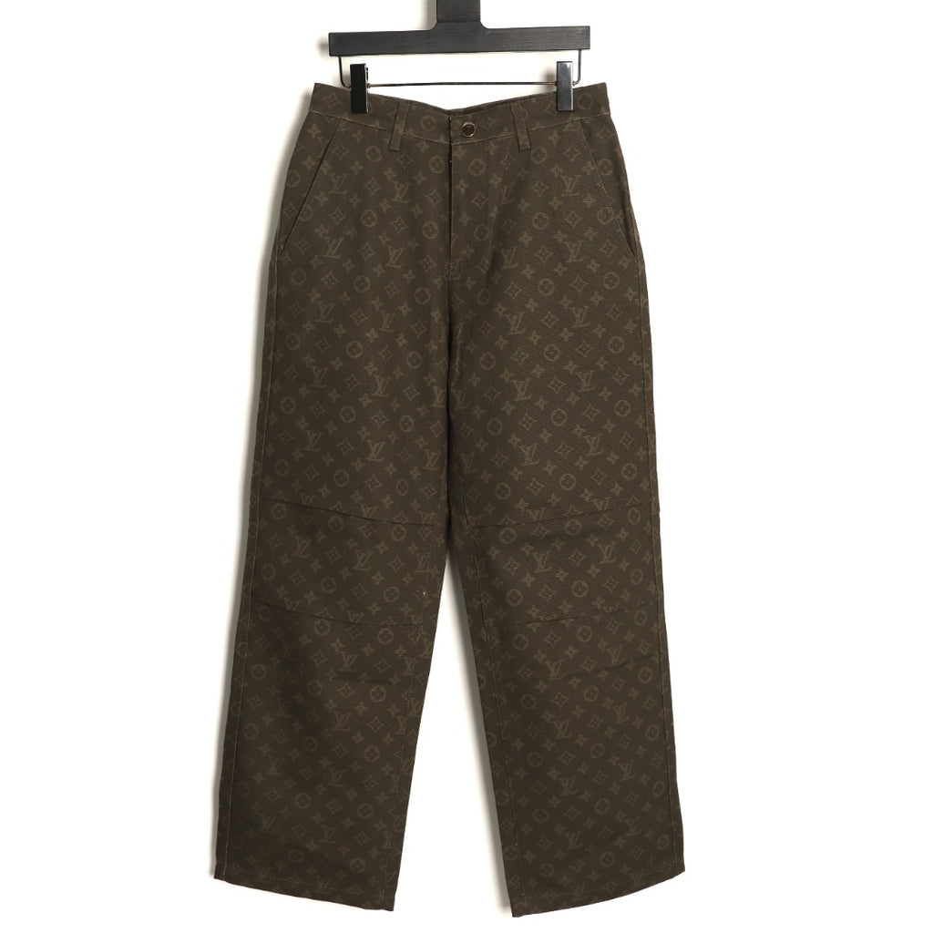 Louis Vuitton All-Over Monogram Wax-Finish Denim Pants