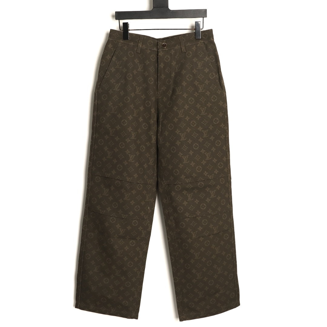 Louis Vuitton All-Over Monogram Wax-Finish Denim Pants