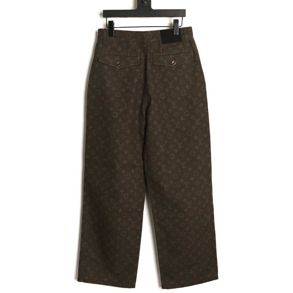 Louis Vuitton All-Over Monogram Wax-Finish Denim Pants