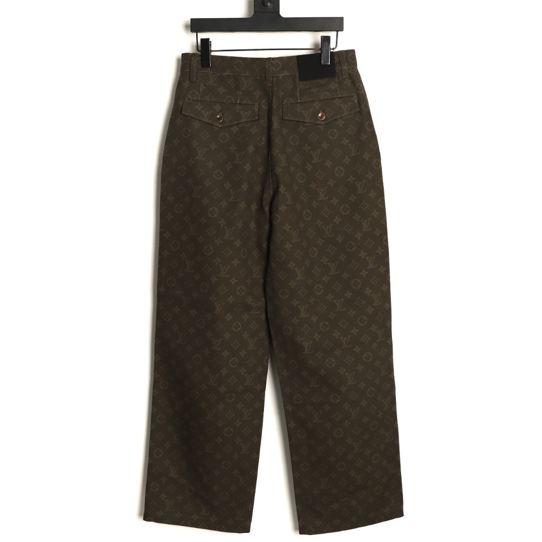 Louis Vuitton All-Over Monogram Wax-Finish Denim Pants