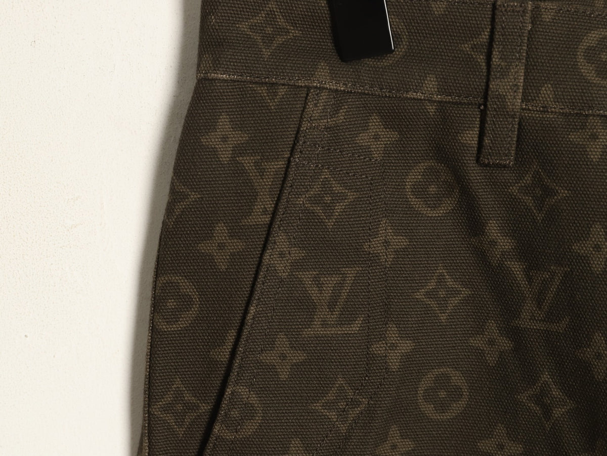 Louis Vuitton All-Over Monogram Wax-Finish Denim Pants