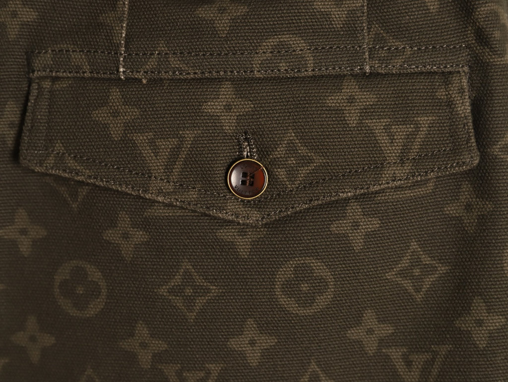 Louis Vuitton All-Over Monogram Wax-Finish Denim Pants