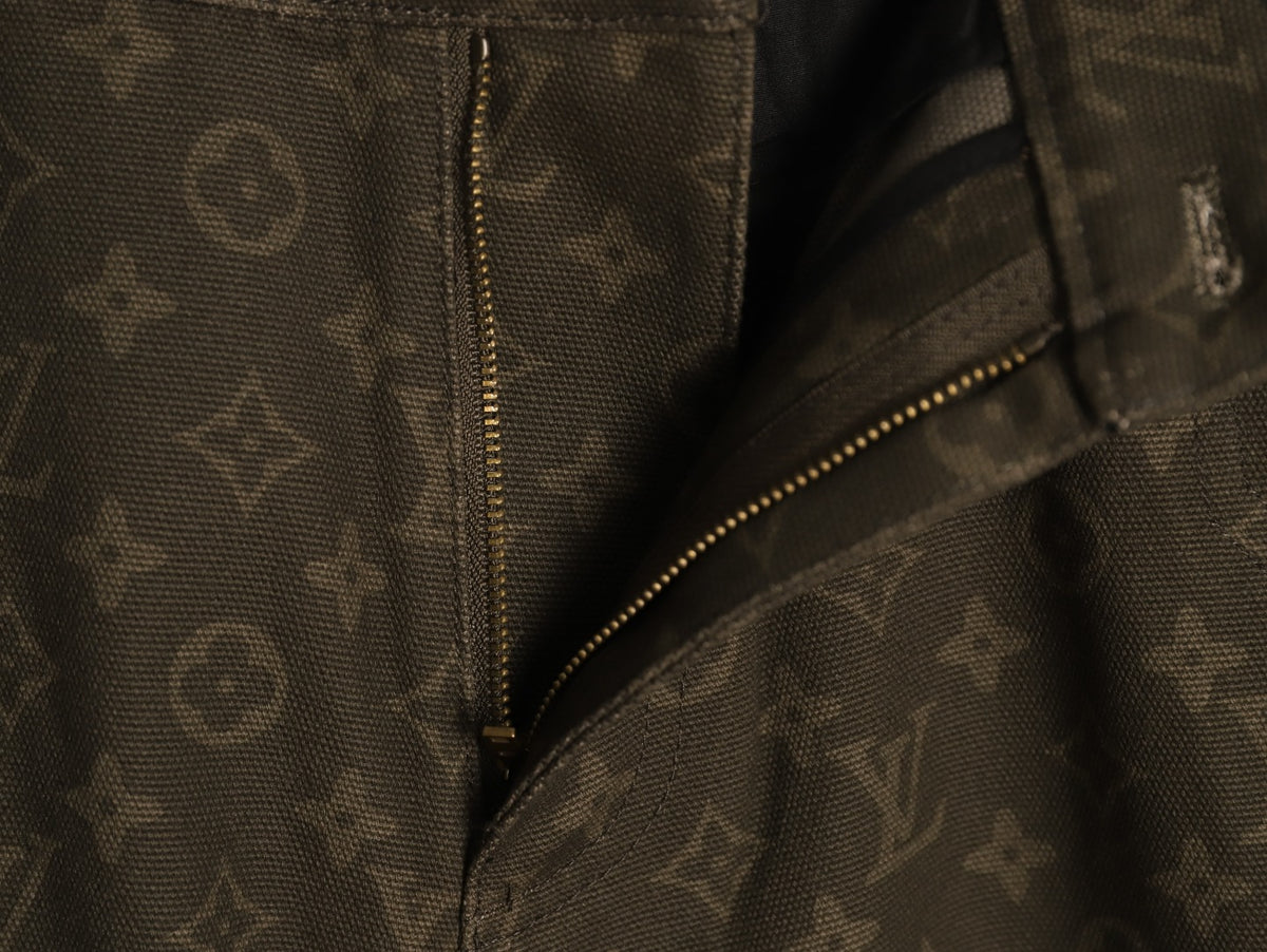 Louis Vuitton All-Over Monogram Wax-Finish Denim Pants