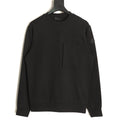 Moncler Black Embossed-Pocket Crewneck Sweatshirt