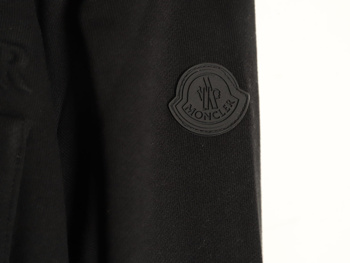 Moncler Black Embossed-Pocket Crewneck Sweatshirt