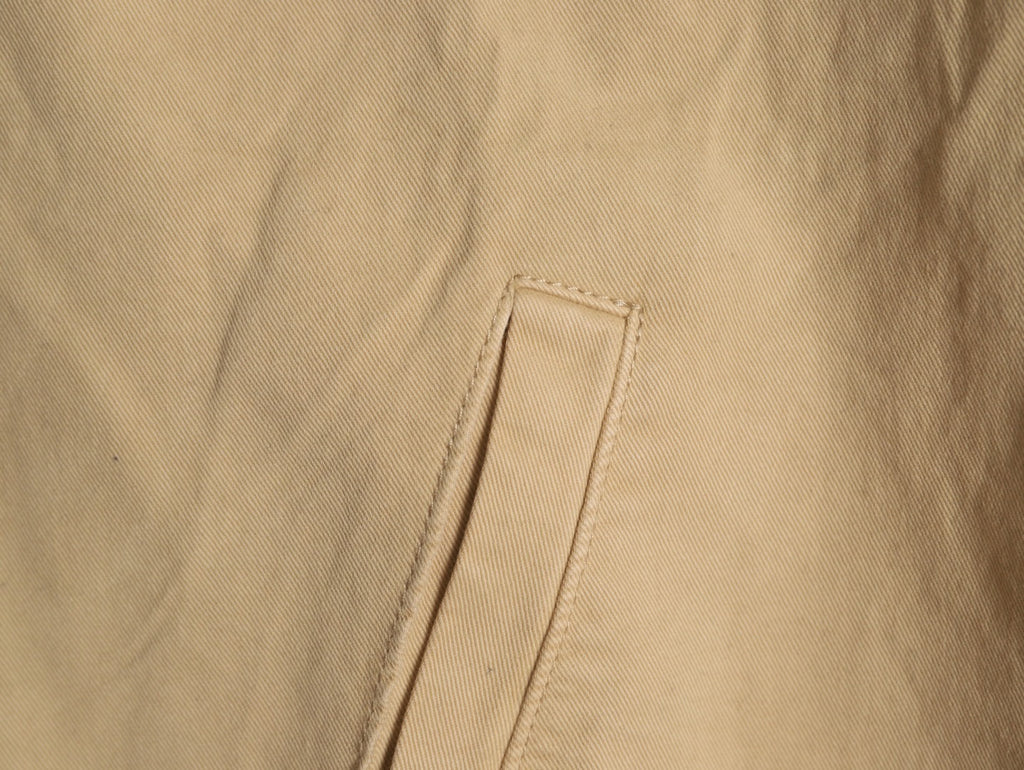 Prada Beige Small-Embroidery Contrast-Collar Zip Jacket