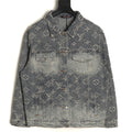 Louis Vuitton Gray Washed All-Over Monogram Jacquard Denim Jacket