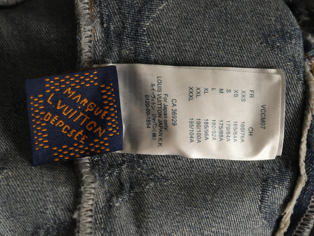 Louis Vuitton Gray Washed All-Over Monogram Jacquard Denim Jacket