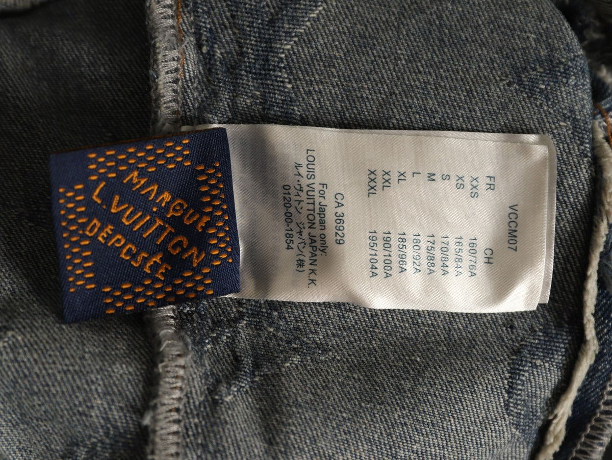 Louis Vuitton Gray Washed All-Over Monogram Jacquard Denim Jacket