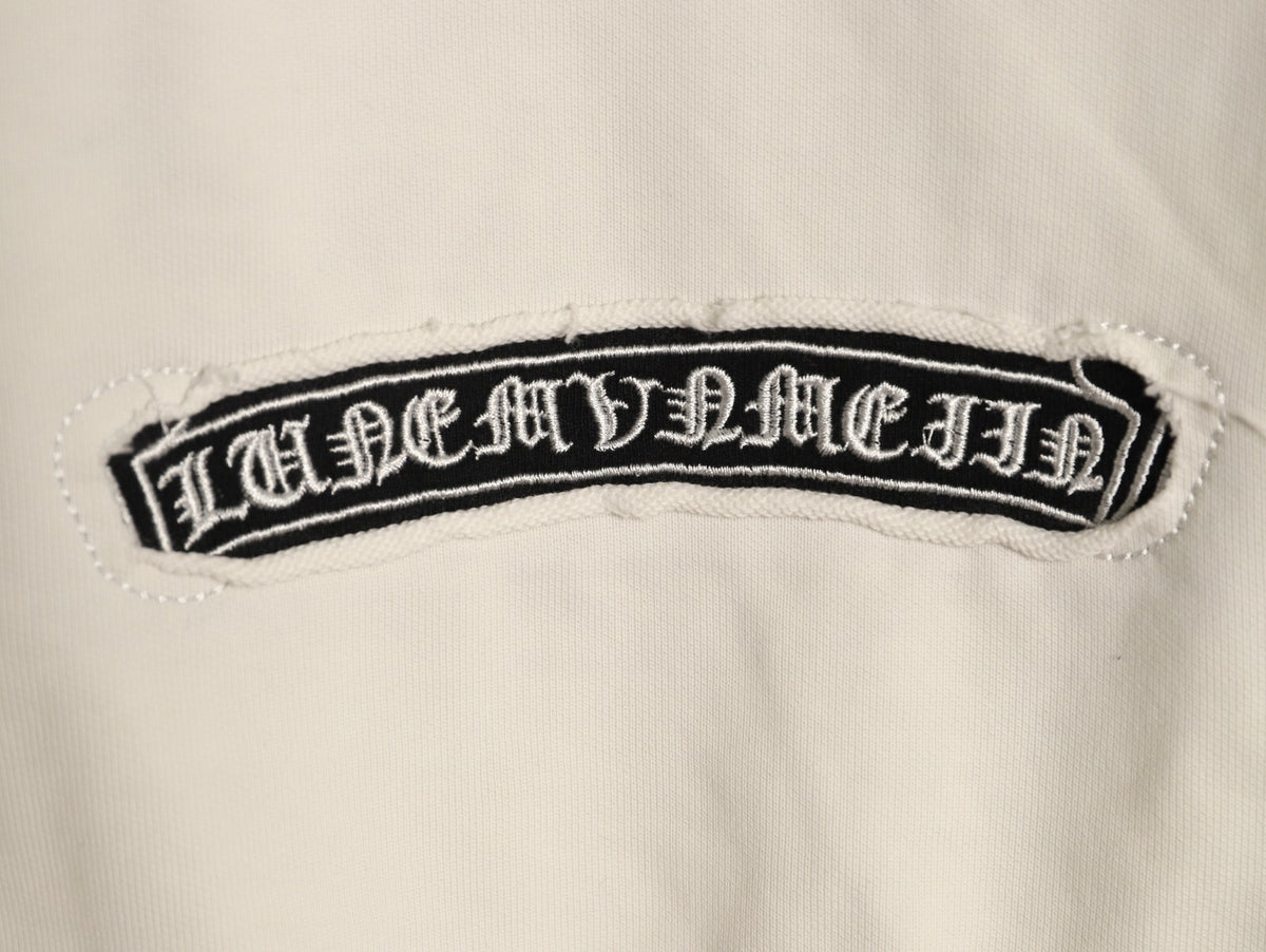 Chrome Hearts Cream Cross-Appliqué Back-Graphic Hoodie