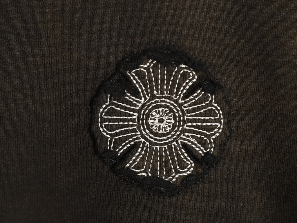 Chrome Hearts Black Cross-Appliqué Back-Graphic Hoodie
